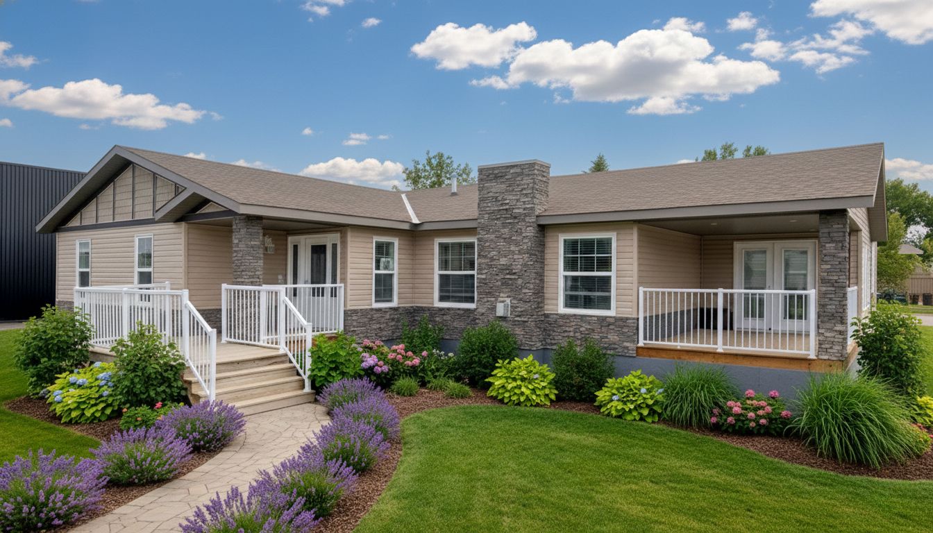 Beautiful modular home exterior